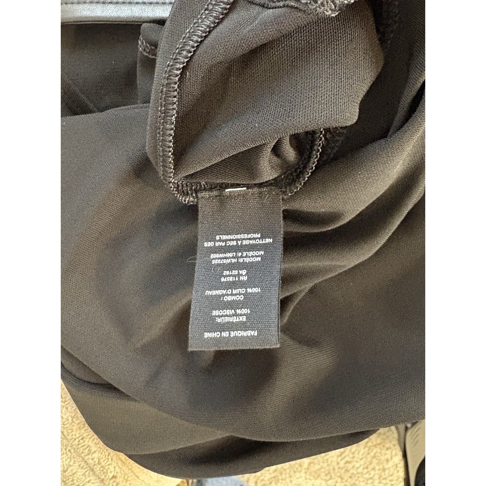 Helmut Lang Womens Medium Lamb Leather Collard Trim Cady Flattering Dress Black - Picture 15 of 16